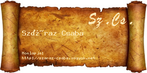 Száraz Csaba névjegykártya